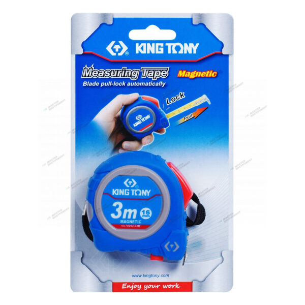 Рулетка измерительная 3 м, магнитный крюк  KING TONY 79094-03M